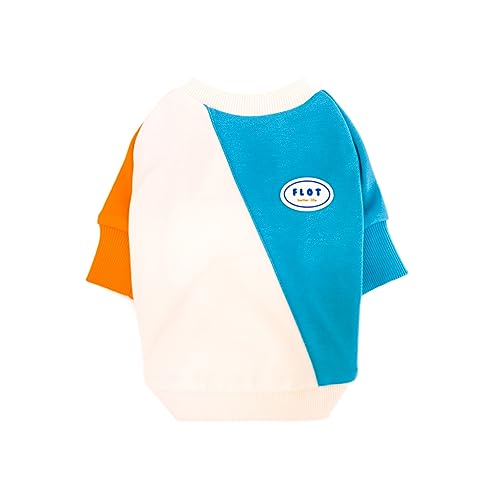 FLOT Designer-Hunde-Sweatshirt, hochwertige Materialien, maßgeschneiderte Passform, trendiges Design und hergestellt in Korea (Elfenbein/Minz), Größe L von FLOT