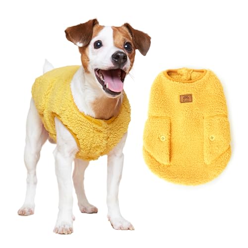 FLOT Flauschige Fleece-Weste für Hunde, warm, bequem, Premium-Materialien, maßgeschneiderte Passform, entworfen und hergestellt in Korea, Größe L von FLOT