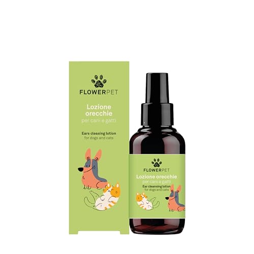 FLOWER PET, Ohrlotion für Hunde und Katzen, reinigende und antibakterielle Wirkung, geruchshemmend und reinigend, mit Hanfextrakt, Lavendel und Teebaum, 100 ml FLOWER PET, Ohrlotion für Hunde und Katzen, reinigende und antibakterielle Wirkung, geruchshemmend und reinigend, mit Hanfextrakt, Lavendel und Teebaum, 100 ml von FLOWER PET