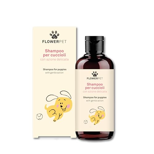 Flower Pet, Welpen-Shampoo, ideal für häufiges Waschen, sanfte und pflegende Wirkung, für empfindliche Haut, mit Hanf-, Aloe- und Ringelblumenextrakten, 250 ml Flower Pet, Welpen-Shampoo, ideal für häufiges Waschen, sanfte und pflegende Wirkung, für empfindliche Haut, mit Hanf-, Aloe- und Ringelblumenextrakten, 250 ml von FLOWER PET