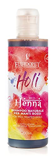 FLUIDOPET Holi Line Henné Naturshampoo für Manti Rossi, Mahagoni und Aprikose 200ml. Natürliches Hundeshampoo für rote Felle mit Henna Duftendes und belebendes Hundeshampoo und Katzenshampoo FLUIDOPET Holi Line Henné Naturshampoo für Manti Rossi, Mahagoni und Aprikose 200ml. Natürliches Hundeshampoo für rote Felle mit Henna Duftendes und belebendes Hundeshampoo und Katzenshampoo von FLUIDOPET