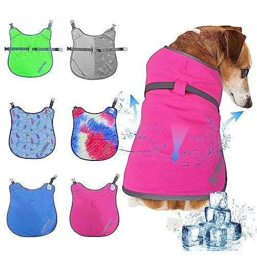 FLYING TAIL Hundemantel, leicht zu tragen, dünne Polsterung, Feuchtigkeit einweichen, Herbstsaison, Hundemantel, hält trocken und warm, dünne Jacke, mit Loch für Hundegeschirr (2XL, Rose) von FLYING TAIL