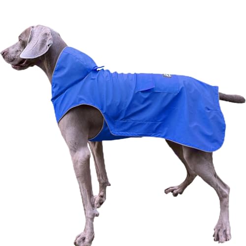 FLYING TAIL Nicht steif, superweicher Hunde-Regenmantel, reflektierend, verstellbar, leicht zu tragen, Loch für die Leine für 2 x kleine Rassen - 5XL, Blau, Größe XXXL FLYING TAIL Nicht steif, superweicher Hunde-Regenmantel, reflektierend, verstellbar, leicht zu tragen, Loch für die Leine für 2 x kleine Rassen - 5XL, Blau, Größe XXXL von FLYING TAIL