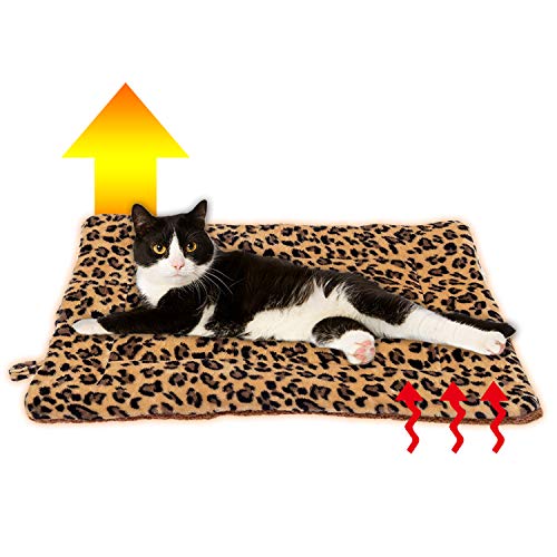 FLYSTAR Katzenbett-Matte, selbstheizend, wärmend, Leopardenmuster, niedliches Katzenpolster, weiches Flanell & Baumwolle, unterstützt Maschinenwäsche und Handwäsche, mittelgroße, große Katzen/Welpen FLYSTAR Katzenbett-Matte, selbstheizend, wärmend, Leopardenmuster, niedliches Katzenpolster, weiches Flanell & Baumwolle, unterstützt Maschinenwäsche und Handwäsche, mittelgroße, große Katzen/Welpen von FLYSTAR