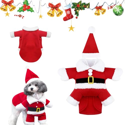 Kleidung für Haustiere Weihnachtsmann, Hundekostüme Weihnachten, Haustier Weihnachtskostüm, Katze Hund Weihnachtskostüm mit Mütze Weihnachtsmann, Für Christmas Party Cute Cats and Dogs Kostüm von FMKLDENA