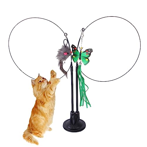 Cat Teaser Tools – Kätzchen-Spielzeug, Spielzeug für Katzen, tragbar, Entwicklungsspielzeug, interaktives Katzenspielzeug für Kätzchen, Welpen, Haustiere Foccar Cat Teaser Tools – Kätzchen-Spielzeug, Spielzeug für Katzen, tragbar, Entwicklungsspielzeug, interaktives Katzenspielzeug für Kätzchen, Welpen, Haustiere Foccar von FOCCAR