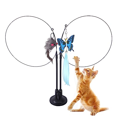 Cat Teasing Stick | Kitten Toy Teasing Cat Wand Toy - Portable Cat Teaser Developmental Toys, Indoor Interactive Cat Teaser Zauberstab für Kätzchen, Welpen, Haustier Foccar Cat Teasing Stick | Kitten Toy Teasing Cat Wand Toy - Portable Cat Teaser Developmental Toys, Indoor Interactive Cat Teaser Zauberstab für Kätzchen, Welpen, Haustier Foccar von FOCCAR