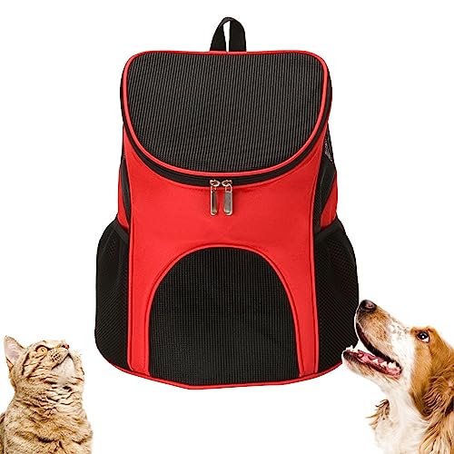 Faltbare Katzentragetasche, atmungsaktiver Hunderucksack, atmungsaktiver Welpenrucksack Hundetragerucksack, tragbarer Anti-Schock-breiter Schultergurt für Reisen Foccar von FOCCAR