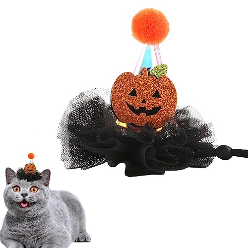 Halloween-Haustierkostüm | Haustierkostüm Hut für Hunde und Katzen, weiches Halloween-Haustierkostüm, Zubehör mit Fledermaus-Kürbis-Muster, Verkleiden Sie sich Kostüm Hundeliebhaber Foccar von FOCCAR