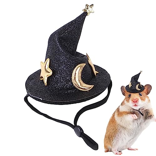 Halloween-Mini-Haustierhut – niedlicher Meerschweinchen-Zaubererhut, lustige Halloween-Hüte für Kaninchen, Meerschweinchen, Hamster, Haustierzubehör von FOCCAR