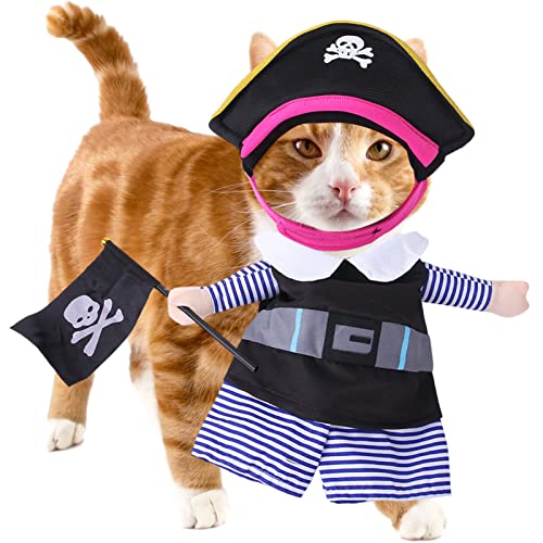 Haustier-Piraten-Kleidung, lustiges Hunde-Kostüm, Katzen-Kleidung, Verkleiden, Hunde-Piratenanzug für Halloween, Cosplay Foccar von FOCCAR