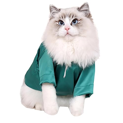 Haustierkostüm, Hundeanzug, atmungsaktives Hemd mit Kragenknöpfen, Anti-Haarausfall, cooles Kleidungszubehör für Katzen, groß und klein Foccar von FOCCAR
