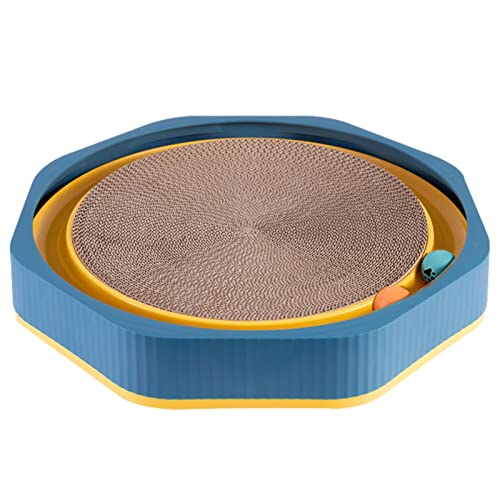 Katzen-Kratzbrett mit Ball – multifunktionales Katzen-Track-Spielzeug, interaktives Katzenzubehör mit Anti-Rutsch-Basis für festes Kratzen für Kätzchen, mittelgroße und große Katzen Katzen-Kratzbrett mit Ball – multifunktionales Katzen-Track-Spielzeug, interaktives Katzenzubehör mit Anti-Rutsch-Basis für festes Kratzen für Kätzchen, mittelgroße und große Katzen von FOCCAR