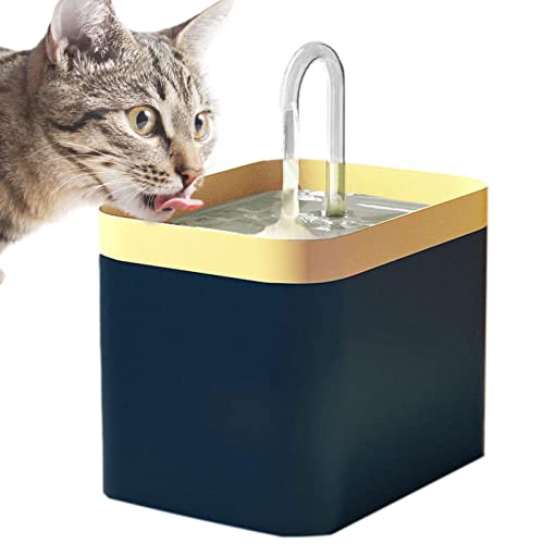 Katzenbrunnen Wassernapf | Ultra Silent 1,5L Wasserbrunnen für Katzen im Inneren - Leicht zu reinigender Haustier-Wasserbrunnen für Katzen und kleine Hunde, Katzenbewässerungszubehör Lear-au von FOCCAR