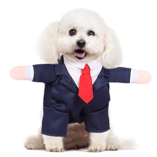 Kleine Hundekleidung | tragbarer Haustieranzug mit Fliege Kostüm Hund Hochzeit Hemd formeller Smoking | Hund formelle Hochzeitskleidung Party Bekleidung Krawatte Hemd für Hunde Foccar von FOCCAR