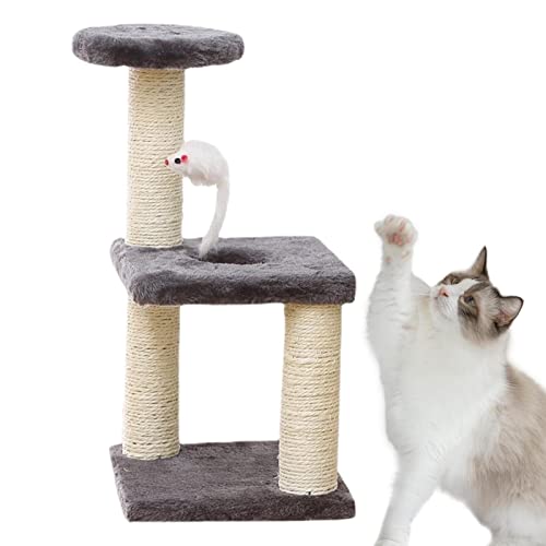 Kleiner Katzenbaum, moderner Katzenturm, Katzentürme mehrschichtiges Design, quadratische Tellerbasis, schützt das Sofa für kleine Katzen und Kätzchen Foccar von FOCCAR