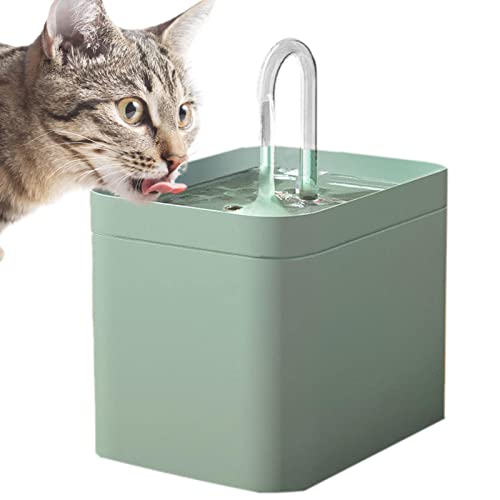 Lear-au Katzenbrunnen Wassernapf, ultra-leise, 1,5 l Wasserbrunnen für Katzen im Inneren, wiederaufladbarer, sicherer Wasserbrunnen für Katzen, kleine Hunde und Vögel von FOCCAR