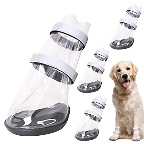 Reflektierende Hundestiefel | wasserdichte reflektierende Pfotenschutzschuhe | rutschfeste Outdoor-Indoor-Haustierstiefel für kleine, mittlere und große Hunde Lear-au von FOCCAR