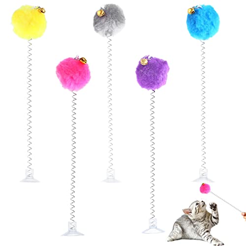 Saugnapf Frühling Katzenspielzeug - Elastische Feder Plüsch Spielzeug | Katzenspielzeug Frühlingsspielzeug Interaktives Intelligenzspielzeug mit Saugbecher Interaktives Katzenspielzeug Necken Saugnapf Frühling Katzenspielzeug - Elastische Feder Plüsch Spielzeug | Katzenspielzeug Frühlingsspielzeug Interaktives Intelligenzspielzeug mit Saugbecher Interaktives Katzenspielzeug Necken von FOCCAR