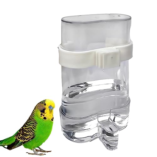 Wasserspender für Vögel, transparent, automatisch, hygienisch, auslaufsicher, sicher, harmlos, Haustierzubehör mit Clip für Papageien, Finken, Nymphensittiche, Wellensittiche Foccar von FOCCAR