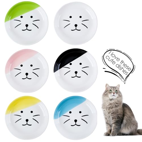 FOCPB Katzenschüssel aus Keramik, lindert Müdigkeit für Futter und Wasser, Schnurrhaar-freundliches Design, 15 x 3 cm, für Indoor-Katzen und kleine Hunde, 15 x 3 cm, mehrfarbig FOCPB Katzenschüssel aus Keramik, lindert Müdigkeit für Futter und Wasser, Schnurrhaar-freundliches Design, 15 x 3 cm, für Indoor-Katzen und kleine Hunde, 15 x 3 cm, mehrfarbig von FOCPB