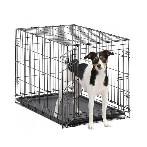 Hundekäfig klappbar Transportbox für Haustier Hunde Katze Kaninchen klappbar Gittertransportbox von FOCUS SANITAR