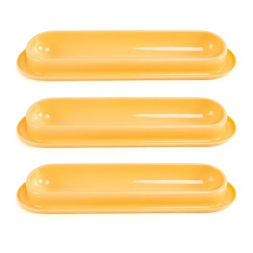 FOLODA 3pcs Mehrere Katzen Skidsichere Basis Katzen Fütterungsplatte Katzen Fütterungsschale Und Trinker Langform Haustier Fütterungsschale Katzen Teller Für Nasse Lebensmittel Schnurrhaarer Teller von FOLODA