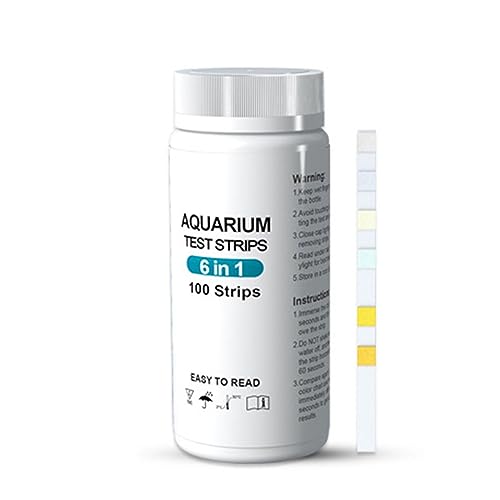 Aquarium-Teststreifen für Süßwasser, Salzwasser, Teich, Teststreifen für Aquarien, Nitrite, Alkalinität, Aquarium-Teststreifen, Süßwasser-Ammoniak-Teststreifen, 100 Stück von FOLODA