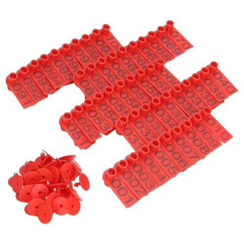 FOLODA 100 Pack Vieh Viehschweiner Ohrconcon Flexible Earcon Vieh Management Werkzeug Für Rinderschafe Schweine Wasserdichtes Ohrmarke von FOLODA