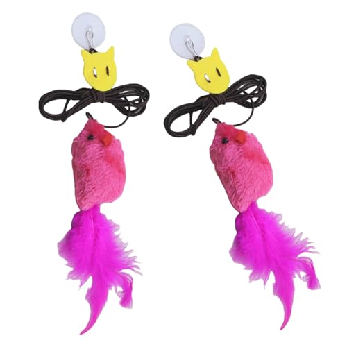 FOLODA 2pcs Interaktion Tür Hanging Spielzeug Teaser Spielzeugkreier Maus Mit Gefiedertem Schwanz Für Innenkatzen Unterhaltung Tierversorgungen FOLODA 2pcs Interaktion Tür Hanging Spielzeug Teaser Spielzeugkreier Maus Mit Gefiedertem Schwanz Für Innenkatzen Unterhaltung Tierversorgungen von FOLODA