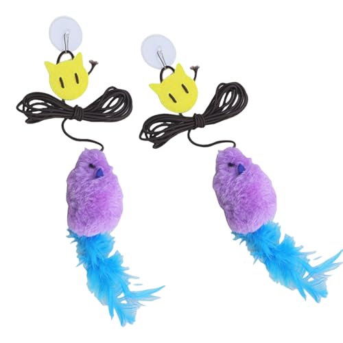 FOLODA 2pcs Interaktion Tür Hanging Spielzeug Teaser Spielzeugkreier Maus Mit Gefiedertem Schwanz Für Innenkatzen Unterhaltung Tierversorgungen FOLODA 2pcs Interaktion Tür Hanging Spielzeug Teaser Spielzeugkreier Maus Mit Gefiedertem Schwanz Für Innenkatzen Unterhaltung Tierversorgungen von FOLODA