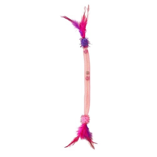 FOLODA Elastic Net Tube Cats Zauberstab Spielzeug Mit Heller Farbe Und Glocken Farbenfrohen Interaktiven Stock Um Die Aufmerksamkeit Ihres Stabs Ihres von FOLODA
