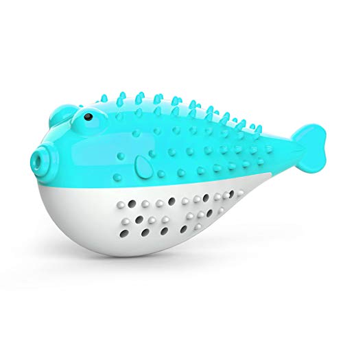 FOLODA Pet Toy, Blowfish Shape Catnip for Cat Chew Toy Teeth Cleaning Interactive Non-Toxic TPR Bite Resistant Pet von FOLODA