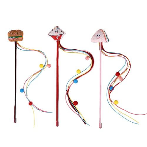 FOLODA Weiche Plüschkatzen Teaser Cartoon Burger Für Interaktives Spielen Und Körperliches Training Spielzeuggeschenk Für Home Entertainment Bunte Katzen Spielzeug Mit Glocken FOLODA Weiche Plüschkatzen Teaser Cartoon Burger Für Interaktives Spielen Und Körperliches Training Spielzeuggeschenk Für Home Entertainment Bunte Katzen Spielzeug Mit Glocken von FOLODA
