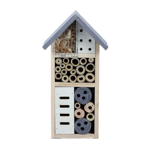 Kompaktes Holz Hotel Nisthilfe Hängehäuschen für Honigbienen Schmetterlinge Garten Schulen Naturklasse Requisiten Garten Hotel von FOLODA