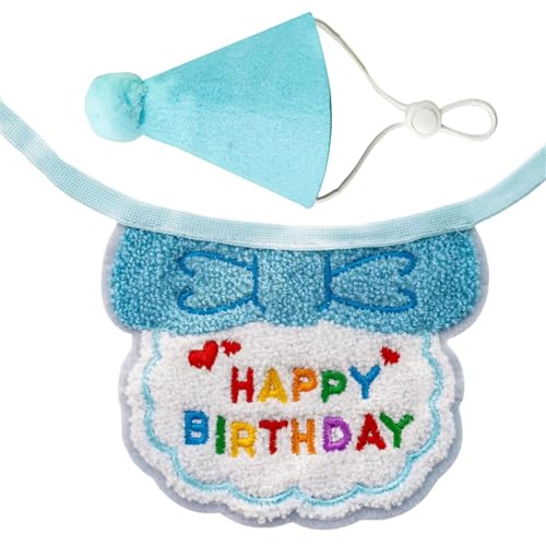 Pet Birthday Accessoire Set Mit Bandanas Lätzchen Und Kegelhut Bequem Und Leicht Zu Tragenes Design Für Kleine Hundekatzen Geburtstag Haustierkostüm Pet Birthday Accessoire Set Mit Bandanas Lätzchen Und Kegelhut Bequem Und Leicht Zu Tragenes Design Für Kleine Hundekatzen Geburtstag Haustierkostüm von FOLODA