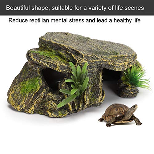 FOLOSAFENAR Aquarium versteckte Höhlen, lebendige Modellierung von Schildkröten-Reptil-Lebensräumen für Aquarium von FOLOSAFENAR