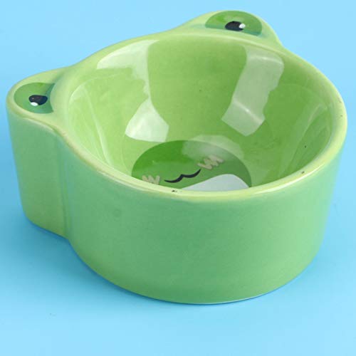 Tiernahrungsschüssel aus Keramik für Meerschweinchen Tiernahrungsfutterautomat(Frog) von FOLOSAFENAR