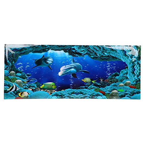 FOLOSAFENAR Unterwasserwelt Hintergrund Poster Aquarium Hintergrund Optionale Größen für Aquarien Landschaft für Aquarium(91 * 50cm) von FOLOSAFENAR