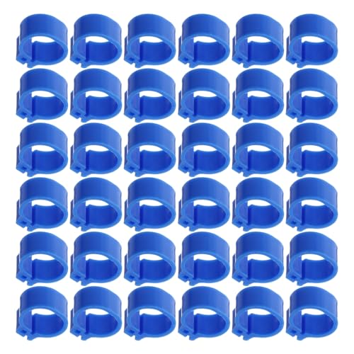 100 Stück Fleischtauben-Fußkettchen, Hühneranhänger, Geflügel, Taubenfußringe, Kükenbeinringe, Hühnerbeinmarkierungen, Hühnerleine, Wellensittiche, Fußringe, Taubenausrüstung, Kunststoff von FOMIYES