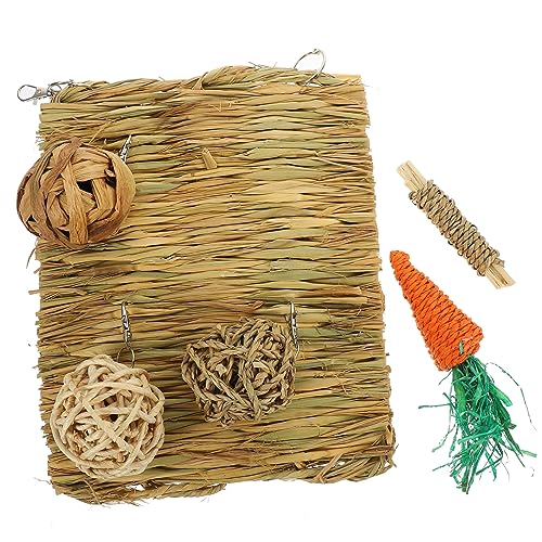 FOMIYES Grasmatte Gewebte Bettunterlage Hasenmatte Für Kleintiere Haustiermatte Unterlage Natürliche Grasmatte Für Chinchillas Vögel FOMIYES Grasmatte Gewebte Bettunterlage Hasenmatte Für Kleintiere Haustiermatte Unterlage Natürliche Grasmatte Für Chinchillas Vögel von FOMIYES