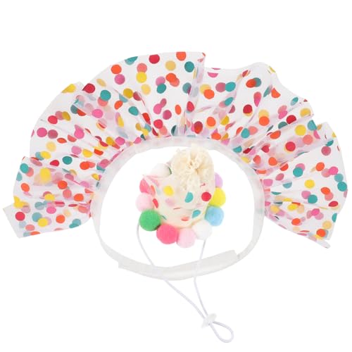 FOMIYES Elegantes Haustier-Party-Accessoire Hundehalsband Aus Spitze Und Stilvoller Hut Für Die Geburtstagsdekoration Von Katzen Und Hunden FOMIYES Elegantes Haustier-Party-Accessoire Hundehalsband Aus Spitze Und Stilvoller Hut Für Die Geburtstagsdekoration Von Katzen Und Hunden von FOMIYES