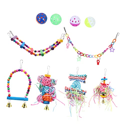 FOMIYES 1 Satz Papagei Kauspielzeug Schaukelspielzeug Papagei wackelt Spielzeug Spielzeuge Vogelkäfig Spielzeug für Sittiche Papagei-Schaukel-Spielzeug-Kit kauen Suite Vogel liefert FOMIYES 1 Satz Papagei Kauspielzeug Schaukelspielzeug Papagei wackelt Spielzeug Spielzeuge Vogelkäfig Spielzeug für Sittiche Papagei-Schaukel-Spielzeug-Kit kauen Suite Vogel liefert von FOMIYES