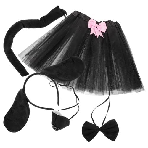 FOMIYES 1 Satz Schwarzer Welpen-Tutu-Anzug Ohr Kostüme Hund Cosplay Tutu Rock Geburtstag Stirnbänder für Mädchen seidenband bandfeile swor Cosplay-Hundekostüm Hündchen Kostüm Stoff Black FOMIYES 1 Satz Schwarzer Welpen-Tutu-Anzug Ohr Kostüme Hund Cosplay Tutu Rock Geburtstag Stirnbänder für Mädchen seidenband bandfeile swor Cosplay-Hundekostüm Hündchen Kostüm Stoff Black von FOMIYES