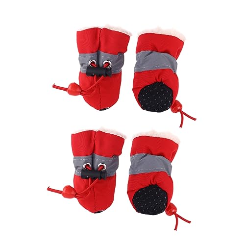 FOMIYES Haustierschuhe Für Hunde Stiefelset Regenfest Komfort Rot Größe 1 Hundesportstiefel FOMIYES Haustierschuhe Für Hunde Stiefelset Regenfest Komfort Rot Größe 1 Hundesportstiefel von FOMIYES