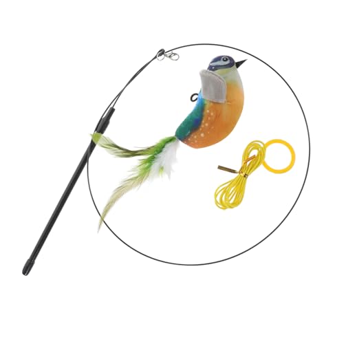 FOMIYES Verbesserte Bond Cat Interaktives Vogel-Katzen-Teasing-Stick Lebensechte Bewegung Sound Indoor-Spielzeug FOMIYES Verbesserte Bond Cat Interaktives Vogel-Katzen-Teasing-Stick Lebensechte Bewegung Sound Indoor-Spielzeug von FOMIYES