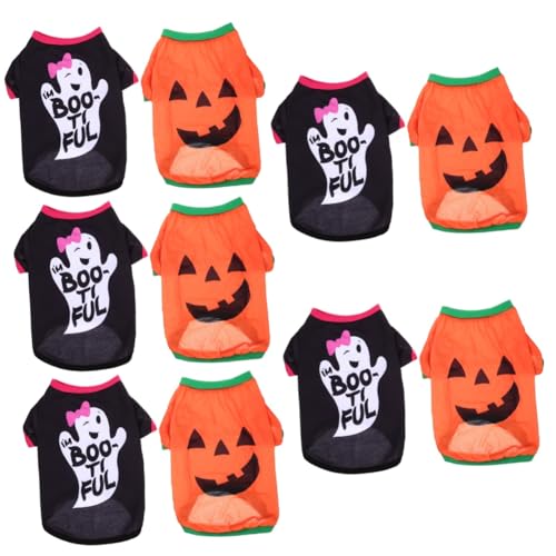 FOMIYES 10 STK Halloween-Kleidung Halloween-Hund-Hoodie Geisterhundekostüm Freizeitkleidung Für Welpen Halloween-kostüm Für Kleidung Cosplay-Outfits Draussen Polyester Baumwolle Haustier von FOMIYES