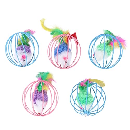 FOMIYES 2sets Katzenspielzeug Mäuse Katze Necken Spielzeug Heimtierbedarf Käfig Ratte Spielzeug Für Indoor-Spiel 5pcs * 2 FOMIYES 2sets Katzenspielzeug Mäuse Katze Necken Spielzeug Heimtierbedarf Käfig Ratte Spielzeug Für Indoor-Spiel 5pcs * 2 von FOMIYES