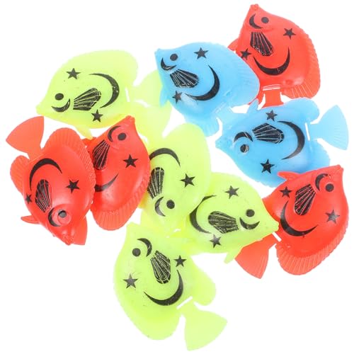 FOMIYES 10St künstliche schwimmende Fische Miniaturdekoration Mini-Fischmodell Schwimmende Dekorationen für Aquarien Ornament Aquarium gefälschter Fisch Roboter Suite Kind schmücken von FOMIYES
