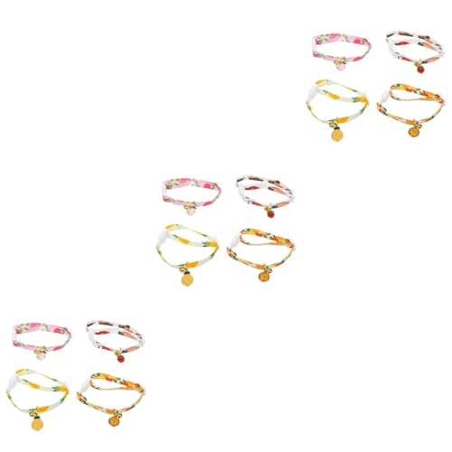 FOMIYES Hundehalsbänder 12 STK Fruchtglocken-Halsband Katzenhalsband mit Glöckchen Katzenbandana mit Glocke weihnachtsdeko für Haustiere Halsband für Kätzchen die Klingel Obst von FOMIYES
